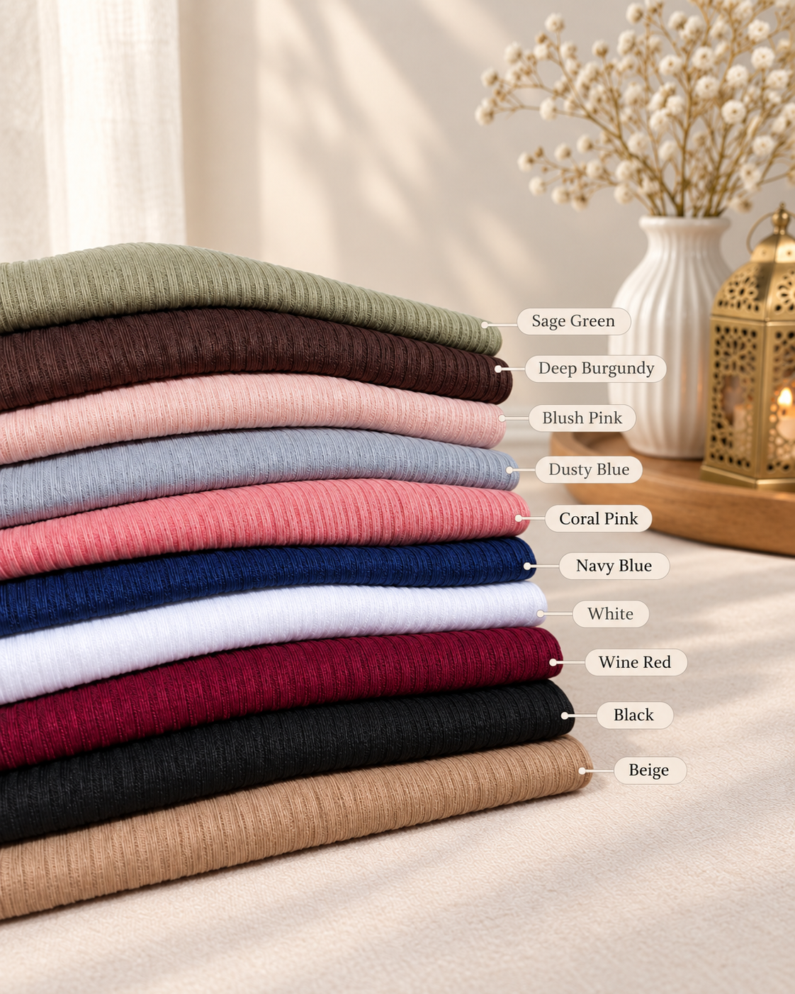 Premium Ribbed jersey Hijabs