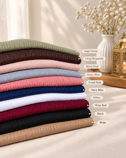 Premium Ribbed jersey Hijabs