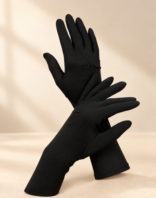 Premium Black Long Gloves for Women – Elegant Modest Wear Gloves